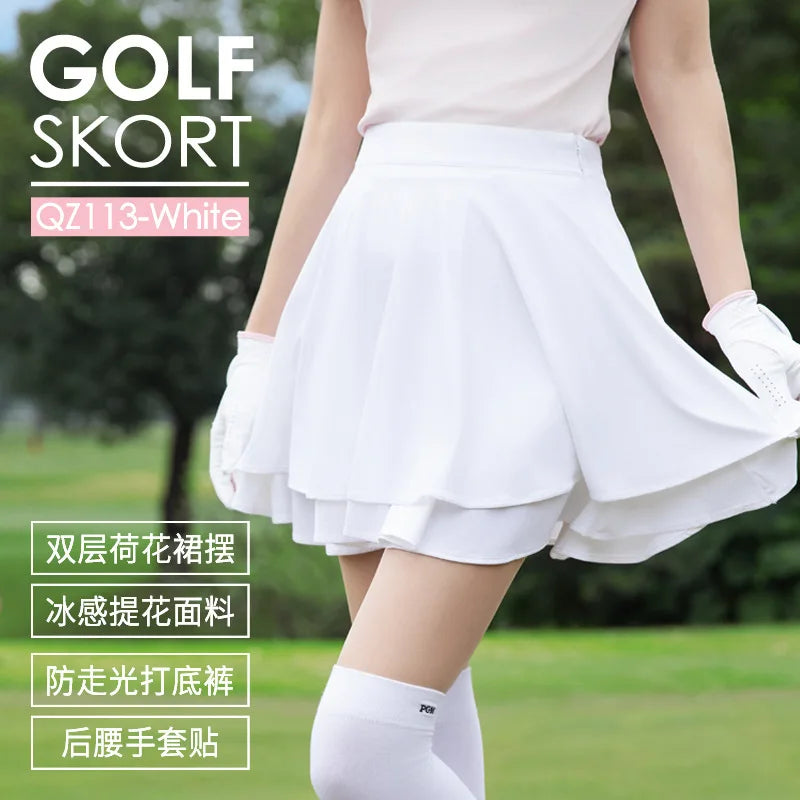 Golf Women's Spring and Summer Tennis Women's Short Skirt Clothes Skirt Women's Skirt Leggings  Summer