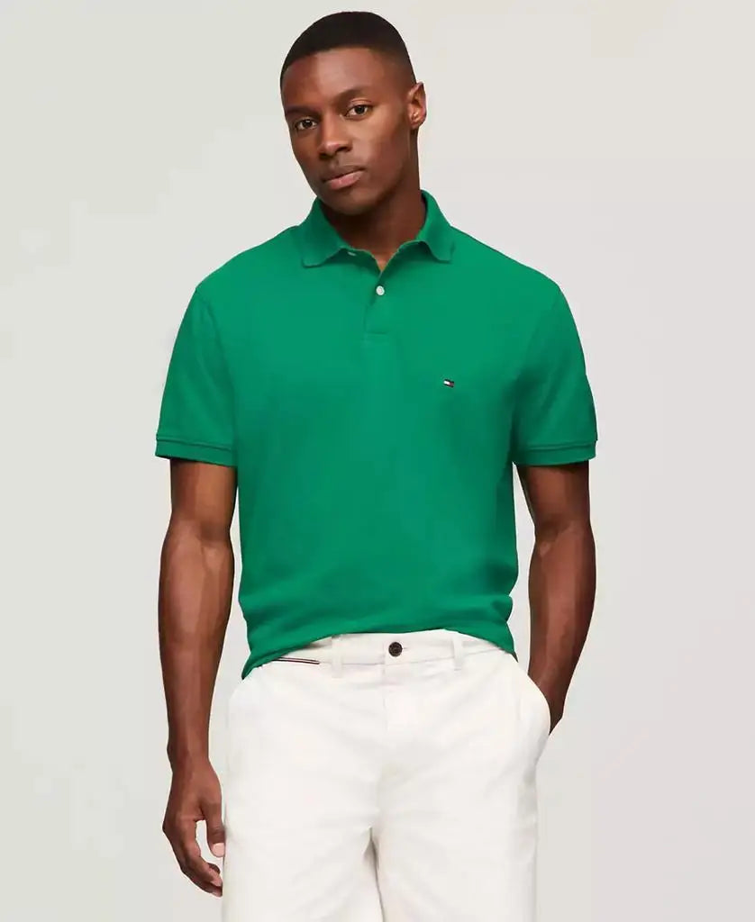 Tommy Hilfiger Men's Classic Fit Cotton Polo Shirt Golf Sportswear Accessories