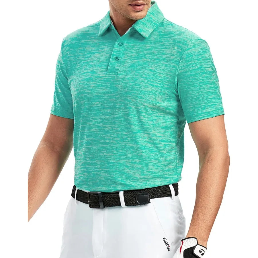 Alex Vando Mens Golf Shirt Moisture Wicking QuickDry Short Sleeve Casual Polo Shirts for Men