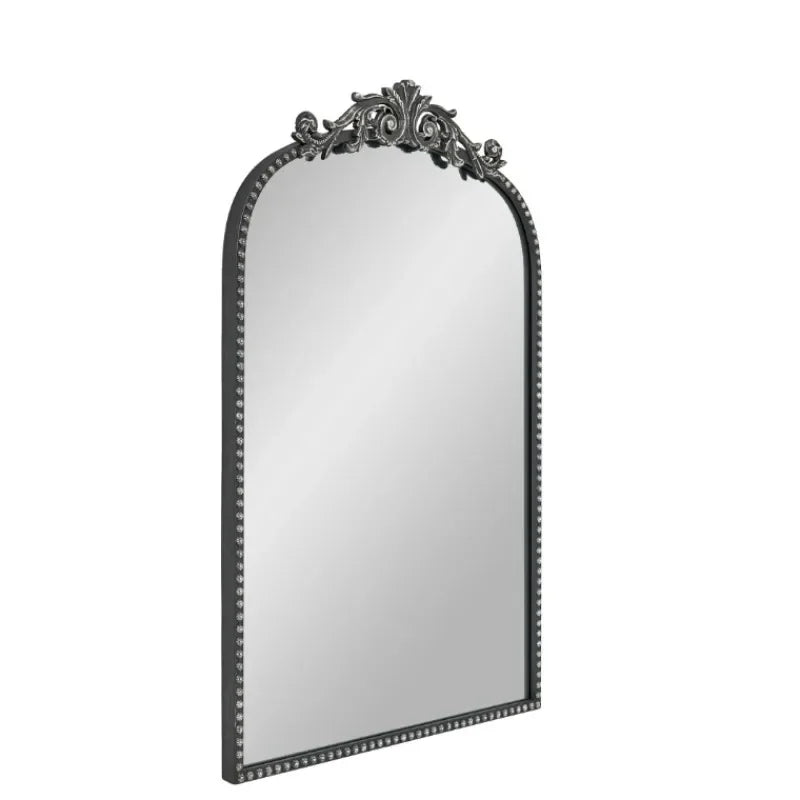 Elegant 20" x 30" Gold Filigree Arched Metal Decorative Wall Mirror with Sturdy Construction and Beautiful Looks