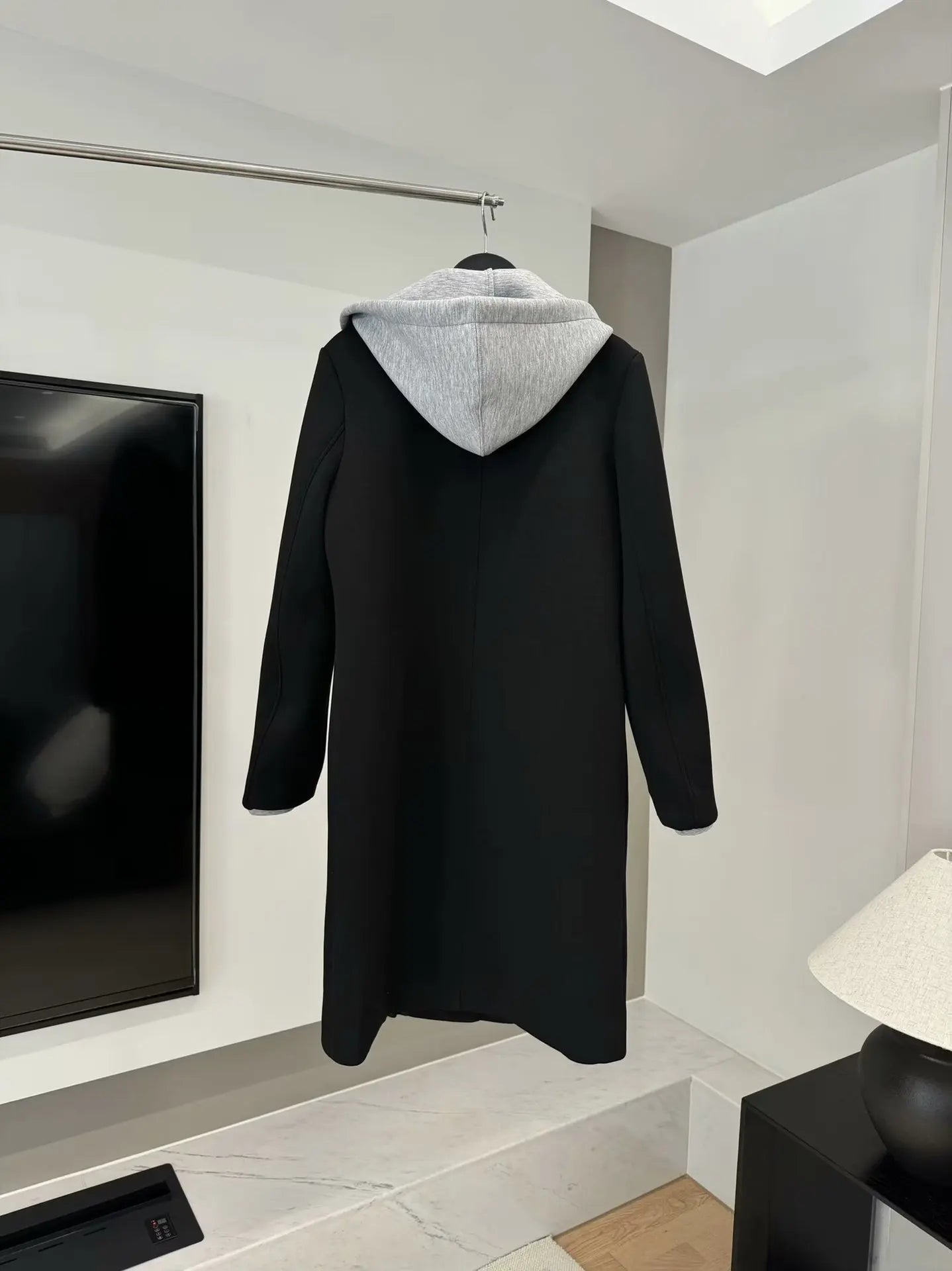 Women's Casual Coat 2024 Autumn New European and American Women's Clothing Can Be Detachable Hooded Splicing Coat Coat