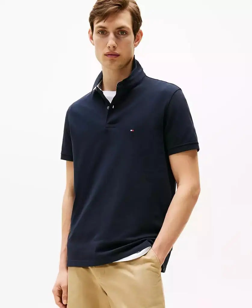 Tommy Hilfiger Men's Classic Fit Cotton Polo Shirt Golf Sportswear Accessories