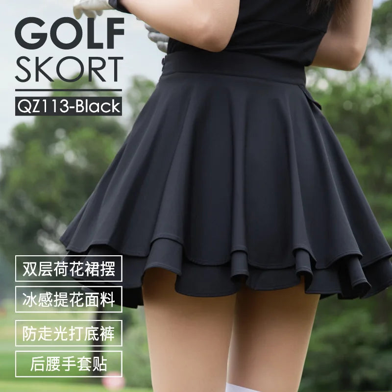 Golf Women's Spring and Summer Tennis Women's Short Skirt Clothes Skirt Women's Skirt Leggings  Summer