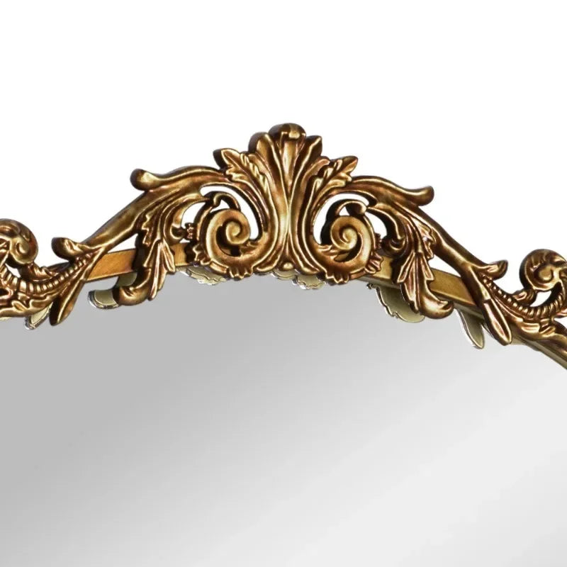 Elegant 20" x 30" Gold Filigree Arched Metal Decorative Wall Mirror with Sturdy Construction and Beautiful Looks