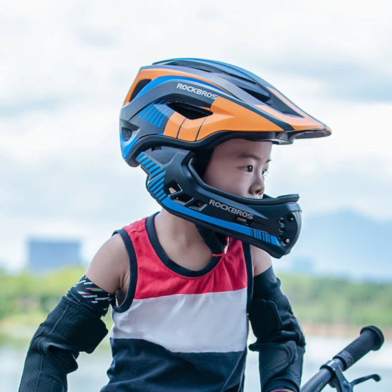 ROCKBROS Child Bicycle Helmet MTB Security Impact Resistant Cycling Helmet Teenagers Sports Safety Protection Helmet Scooter