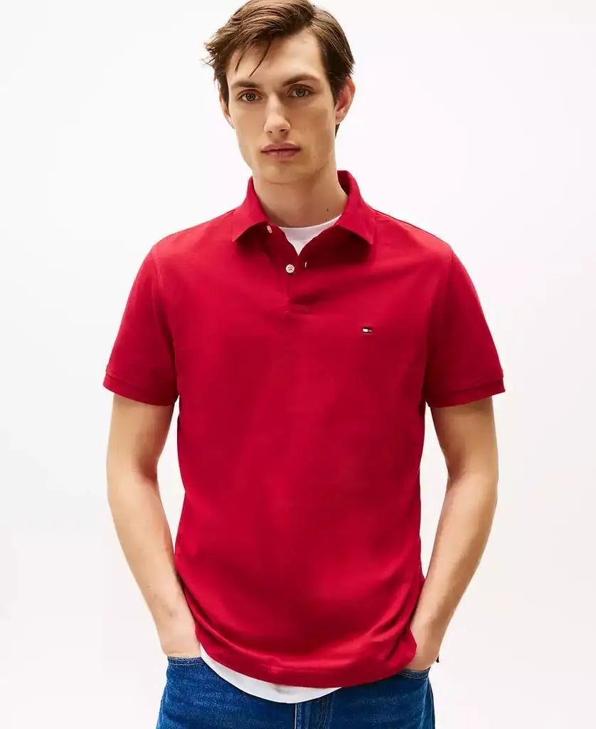 Tommy Hilfiger Men's Classic Fit Cotton Polo Shirt Golf Sportswear Accessories